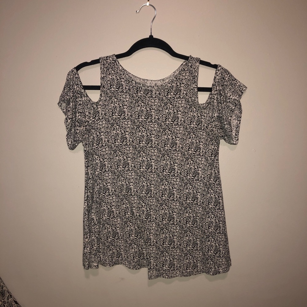 Flowy open shoulder top